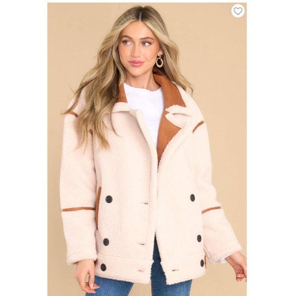 Blank NYC Double Breasted Oversize Faux Sherpa Teddy Bear Jacket Size: S - Picture 13 of 16